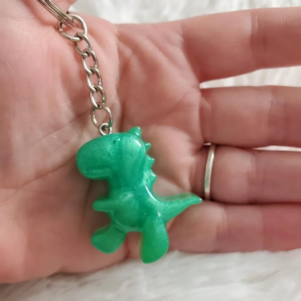 Dinosaur Resin Keychain
